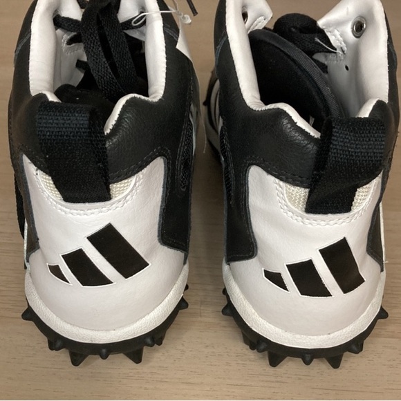 NEW 1998 Adidas Grid Onsit Med Vintage Retro Football Cleat Size 11, Black White main image 10